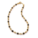 DayHan .925 sterling black onyx link necklace