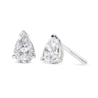 RadiantNY 14K White Gold Pear Diamond earrings