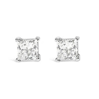 RadiantNY 14K White Gold Princess Diamond earrings