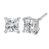 RadiantNY 14K White Gold Princess Diamond earrings