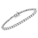 RadiantNY S925 Silver Diamond Tennis Bracelet 7.25" In