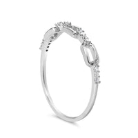 RadiantNY S925 Silver Diamond Chain ring