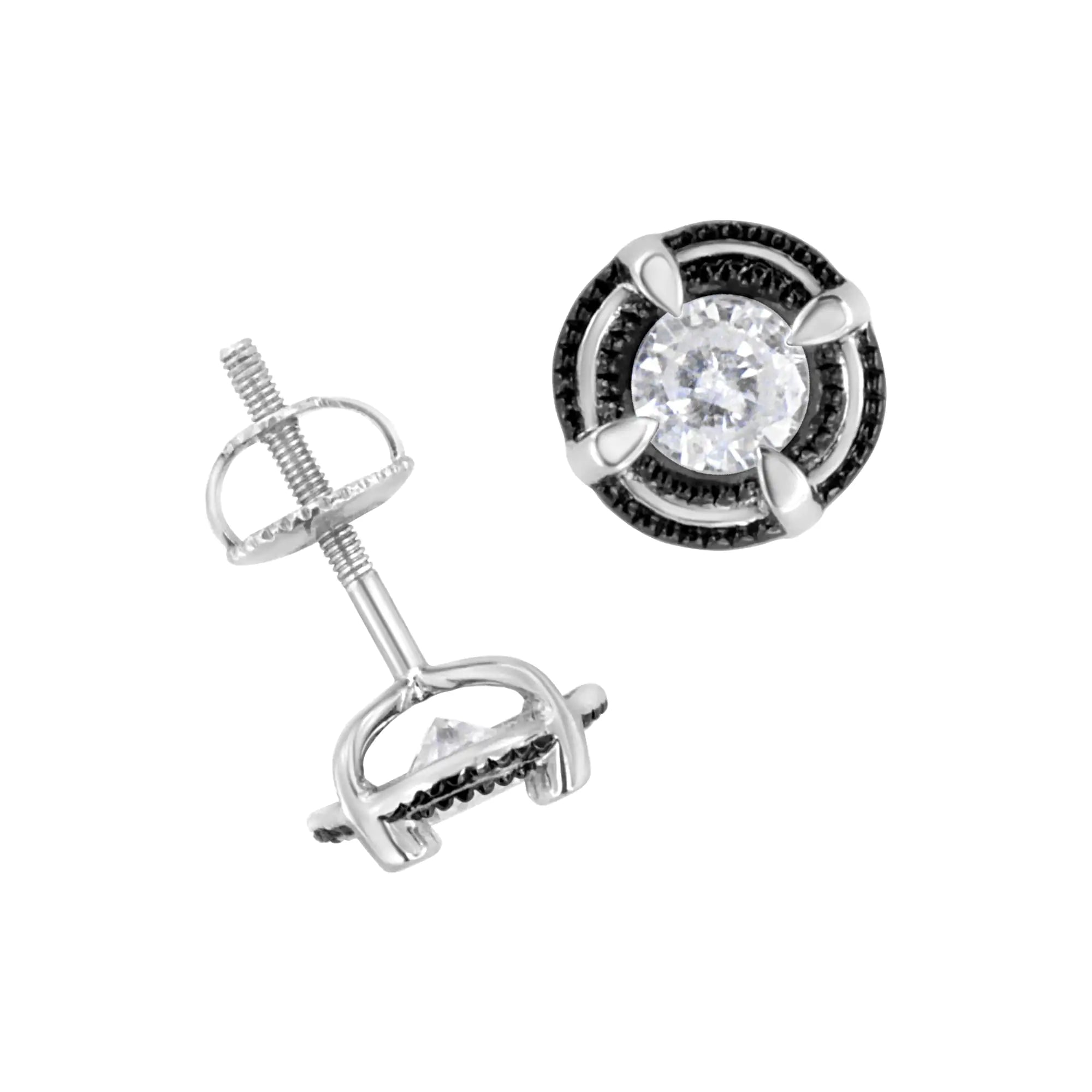 RadiantNY Black Rhodium S925 Silver Diamond earring