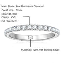 YooShine 2mm Moissanite Row ring