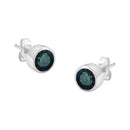 RadiantNY S925 Silver 0.40 Cttw Blue Diamond earrings