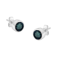 RadiantNY S925 Silver 0.40 Cttw Blue Diamond earrings