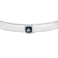 RadiantNY S925 Silver 5mm Blue Topaz bangle