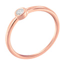 RadiantNY 14K Rose Gold Plated S925 Silver Diamond  ring 1/20 Cttw