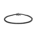 RadiantNY Black Rhodium S925 Silver 5.00 Cttw Black Diamond Tennis bracelet (8.5in)