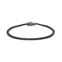 RadiantNY Black Rhodium S925 Silver 5.00 Cttw Black Diamond Tennis bracelet (8.5in)