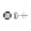 RadiantNY Black Rhodium S925 Silver Diamond earring