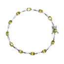 RadiantNY S925 Silver 5 1/2 Cttw Green Peridot bracelet (7 in)