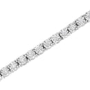 RadiantNY S925 Silver Diamond Tennis Bracelet 7.25" In