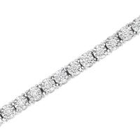 RadiantNY S925 Silver Diamond Tennis Bracelet 7.25" In