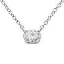 RadiantNY 14K White Gold 1/2 Cttw Solitaire Diamond 18" necklace