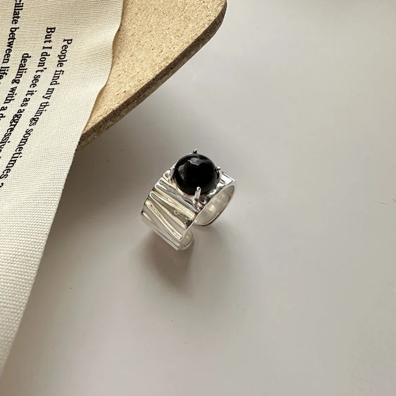 Finding Her black agate ring