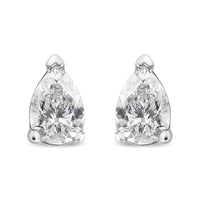 RadiantNY 14K White Gold Pear Diamond earrings