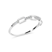 RadiantNY S925 Silver Diamond Chain ring