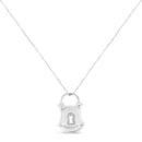 RadiantNY 1/10 Cttw Diamond Lock 18" Necklace