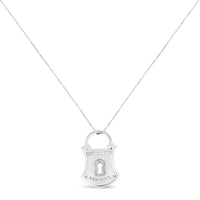 RadiantNY 1/10 Cttw Diamond Lock 18" Necklace