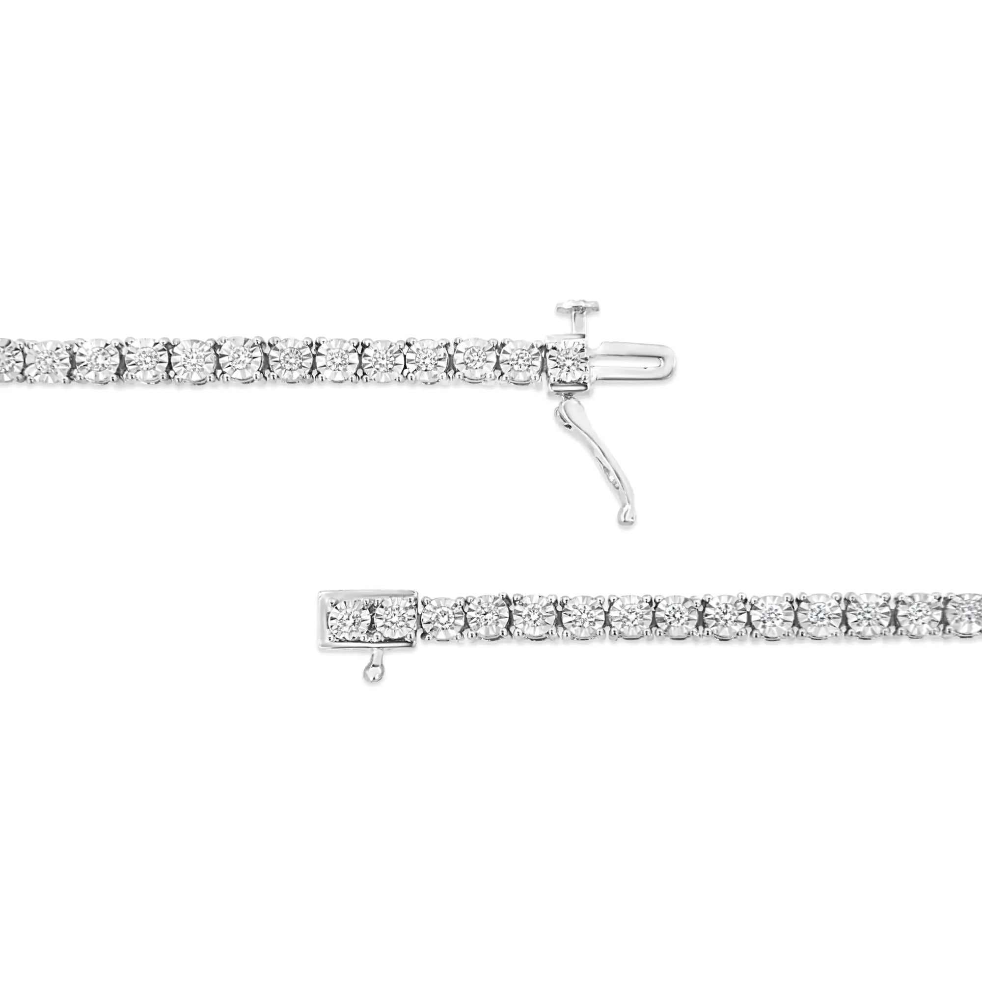 RadiantNY S925 Silver Diamond Tennis Bracelet 7.25" In