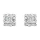 RadiantNY S925 Silver 1/2 Cttw Diamond earrings