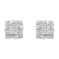 RadiantNY S925 Silver 1/2 Cttw Diamond earrings