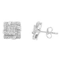 RadiantNY S925 Silver 1/2 Cttw Diamond earrings