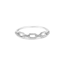 RadiantNY S925 Silver Diamond Chain ring