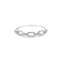 RadiantNY S925 Silver Diamond Chain ring