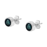 RadiantNY S925 Silver 0.40 Cttw Blue Diamond earrings