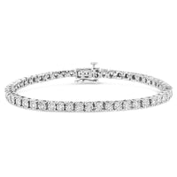 RadiantNY S925 Silver Diamond Tennis Bracelet 7.25" In