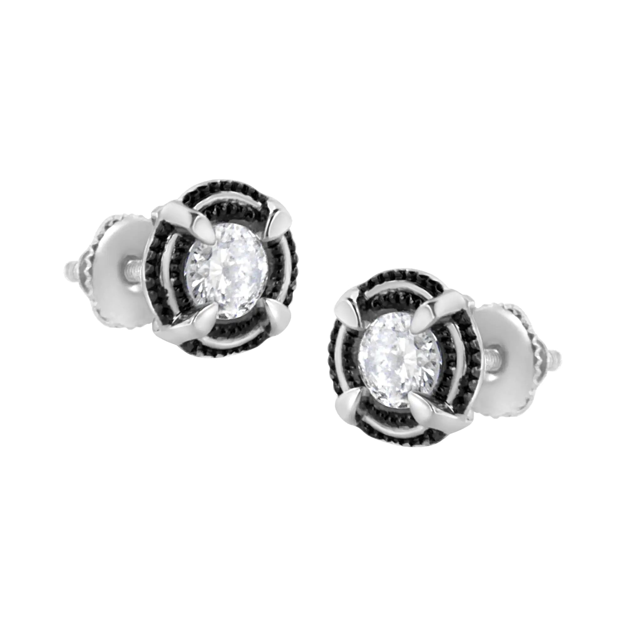 RadiantNY Black Rhodium S925 Silver Diamond earring