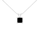 RadiantNY S925 Silver Black Diamond Square necklace