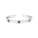 RadiantNY S925 Silver 5mm Blue Topaz bangle