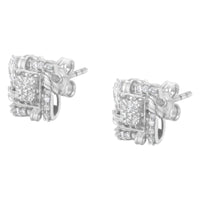 RadiantNY S925 Silver 1/2 Cttw Diamond earrings