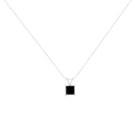 RadiantNY S925 Silver Black Diamond Square necklace