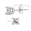 RadiantNY 14K White Gold Princess Diamond earrings