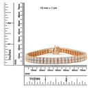 RadiantNY 14K Rose Gold 3.0 Cttw Diamond 7" Inch Tennis bracelet