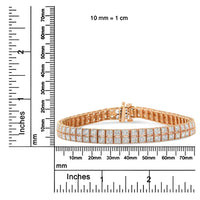 RadiantNY 14K Rose Gold 3.0 Cttw Diamond 7" Inch Tennis bracelet