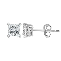 RadiantNY 14K White Gold Princess Diamond earrings