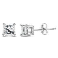 RadiantNY 14K White Gold Princess Diamond earrings