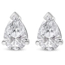 RadiantNY 14K White Gold Pear Diamond earrings