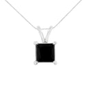 RadiantNY S925 Silver Black Diamond Square necklace