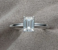 YooShine Moissanite Rectangle ring