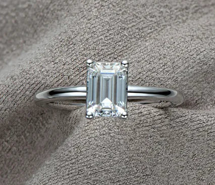 YooShine Moissanite Rectangle ring