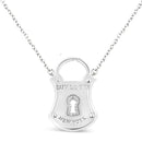 RadiantNY 1/10 Cttw Diamond Lock 18" Necklace