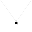 RadiantNY S925 Silver Black Diamond Square necklace