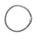 RadiantNY S925 Silver 5 3/4 Cttw Blue Sapphire Tennis Bracelet (7.25" In)